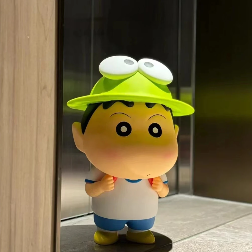 蜡笔小新手办青蛙小新摆件玩偶可爱公仔治愈桌面装饰品生日礼物t