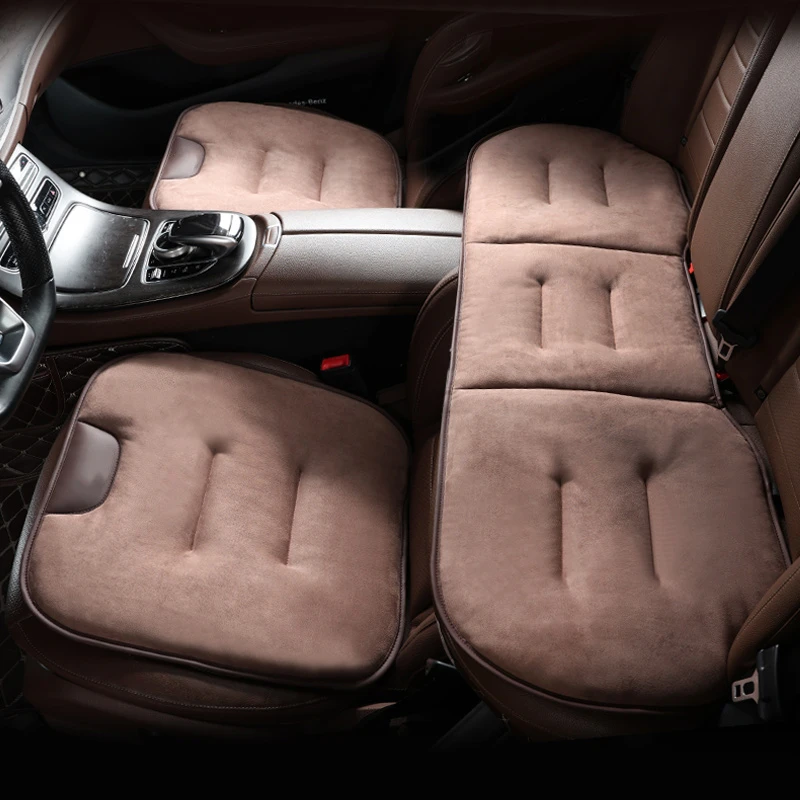 G古★鹿皮绒秋冬季毛绒汽车座垫耐磨舒适防滑冬天防寒保暖透气坐垫