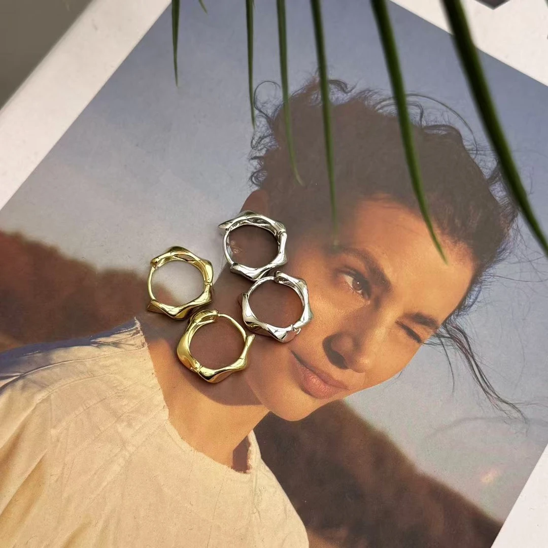 合金耳饰 Julia姐姐】不规则几何肌理感耳扣