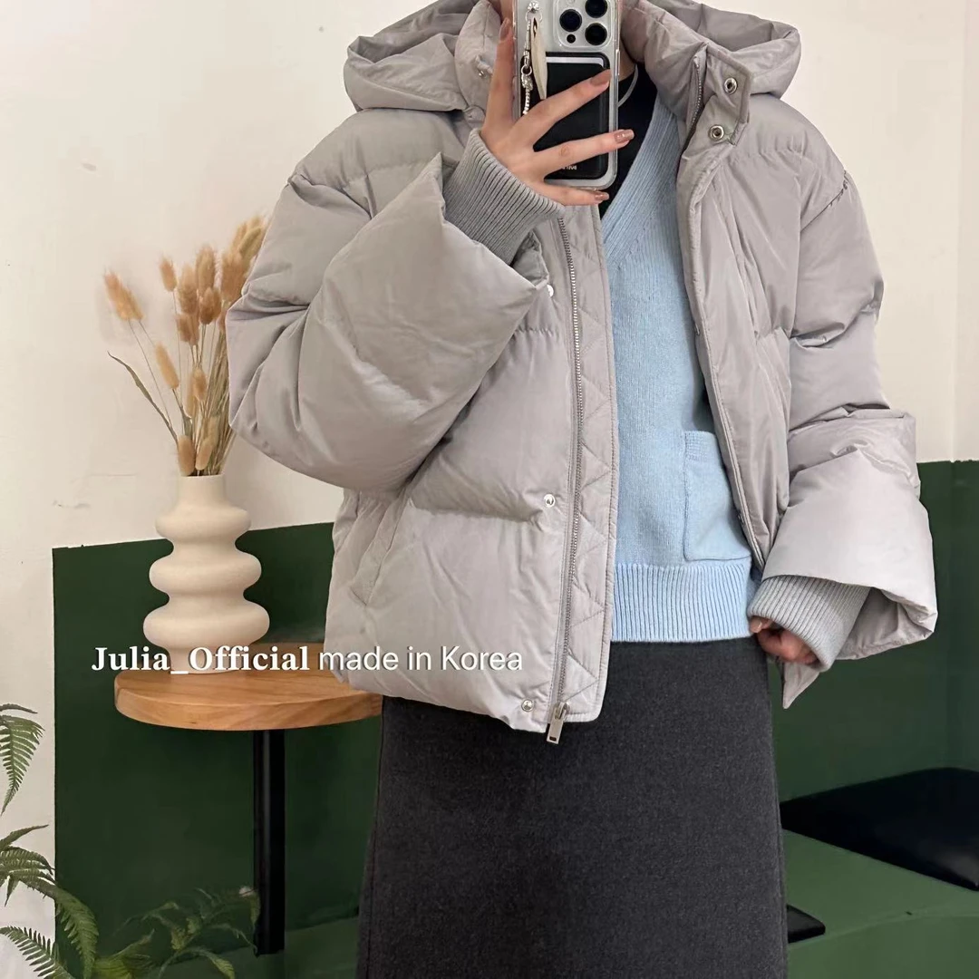 julia姐姐】可拆卸帽小个子复古羽绒服