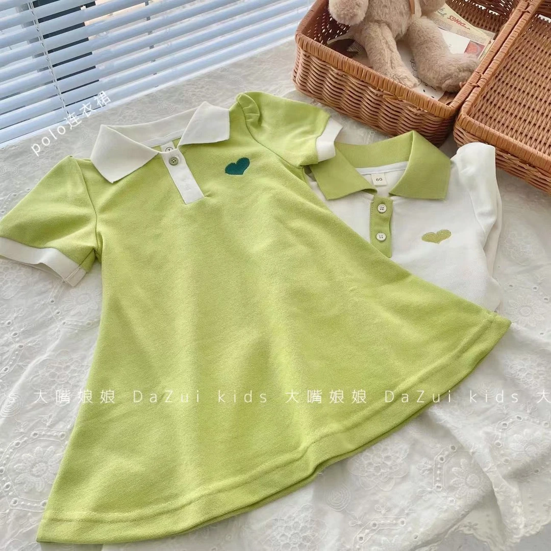 【现货】XQ241100夏季新款儿童连衣裙女童POLO裙女宝夏款童装休闲