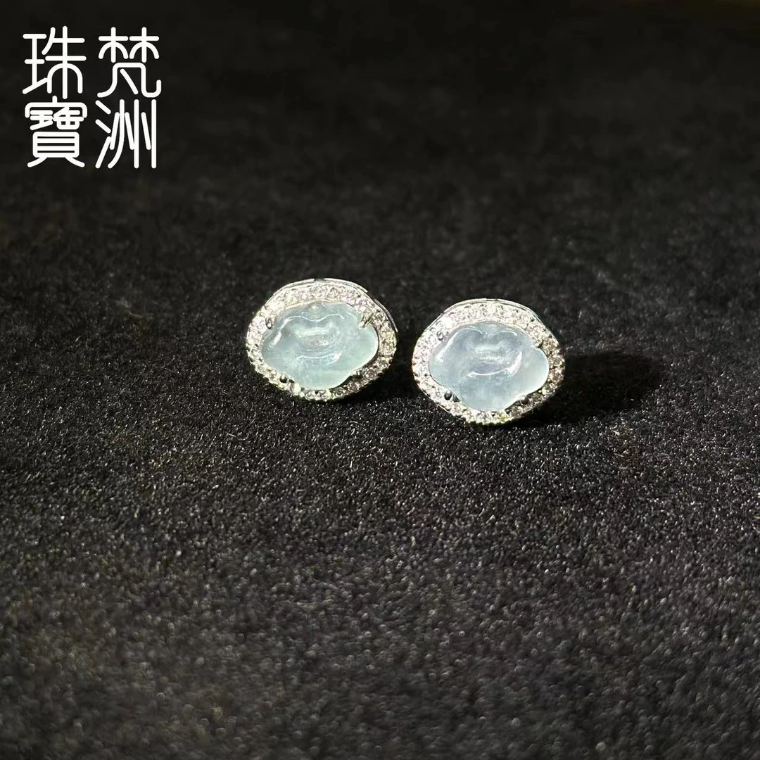 【梵洲】手工定制 翡翠耳钉 FZD3445 多样性发一