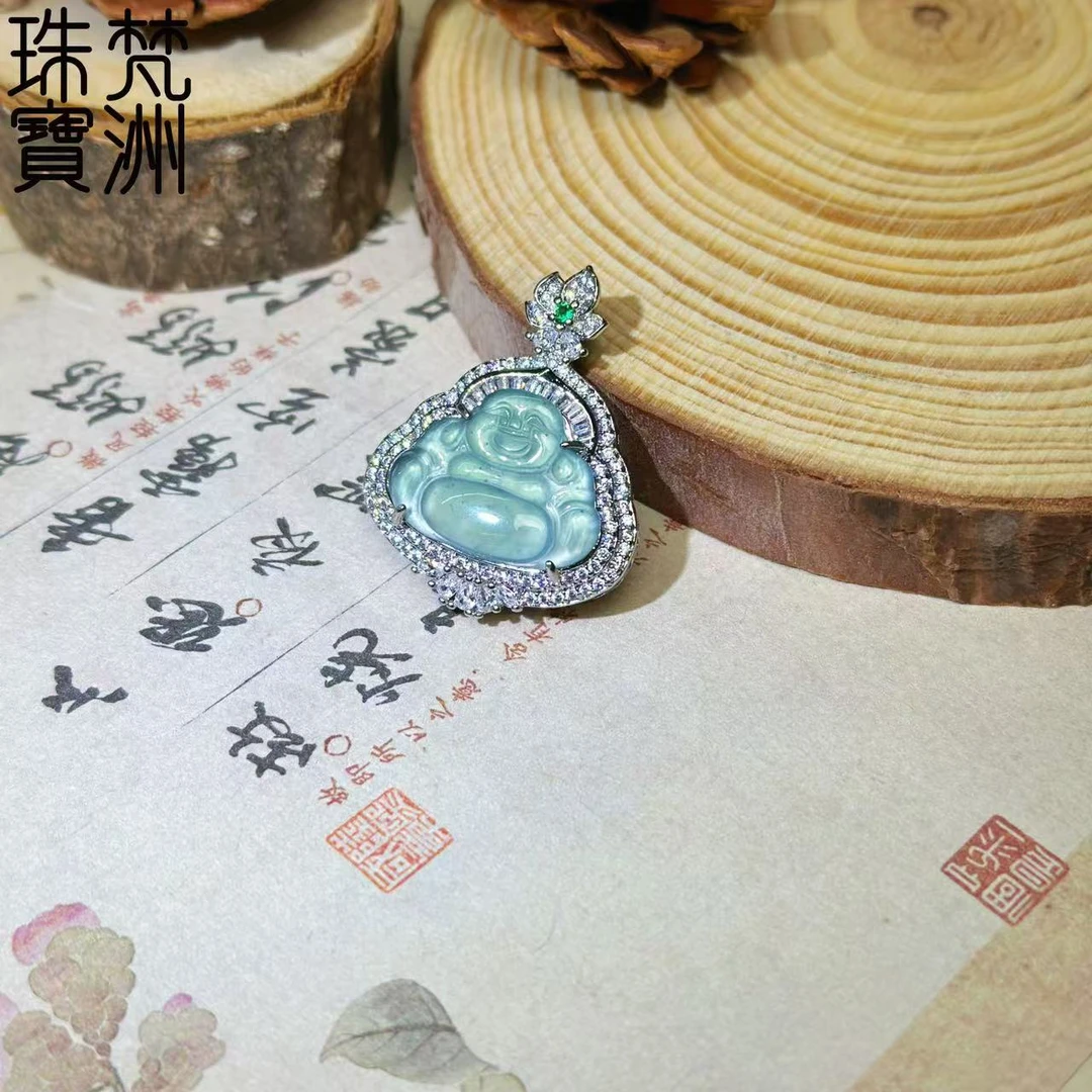 【梵洲】手工定制 佛公 翡翠吊坠 FZD3719 多样性发一