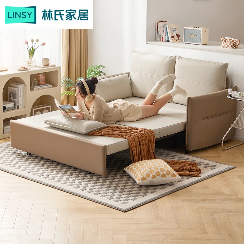 林氏家居小户型折叠两用单双人地台沙发床2024客厅 TBS303 ZH超软