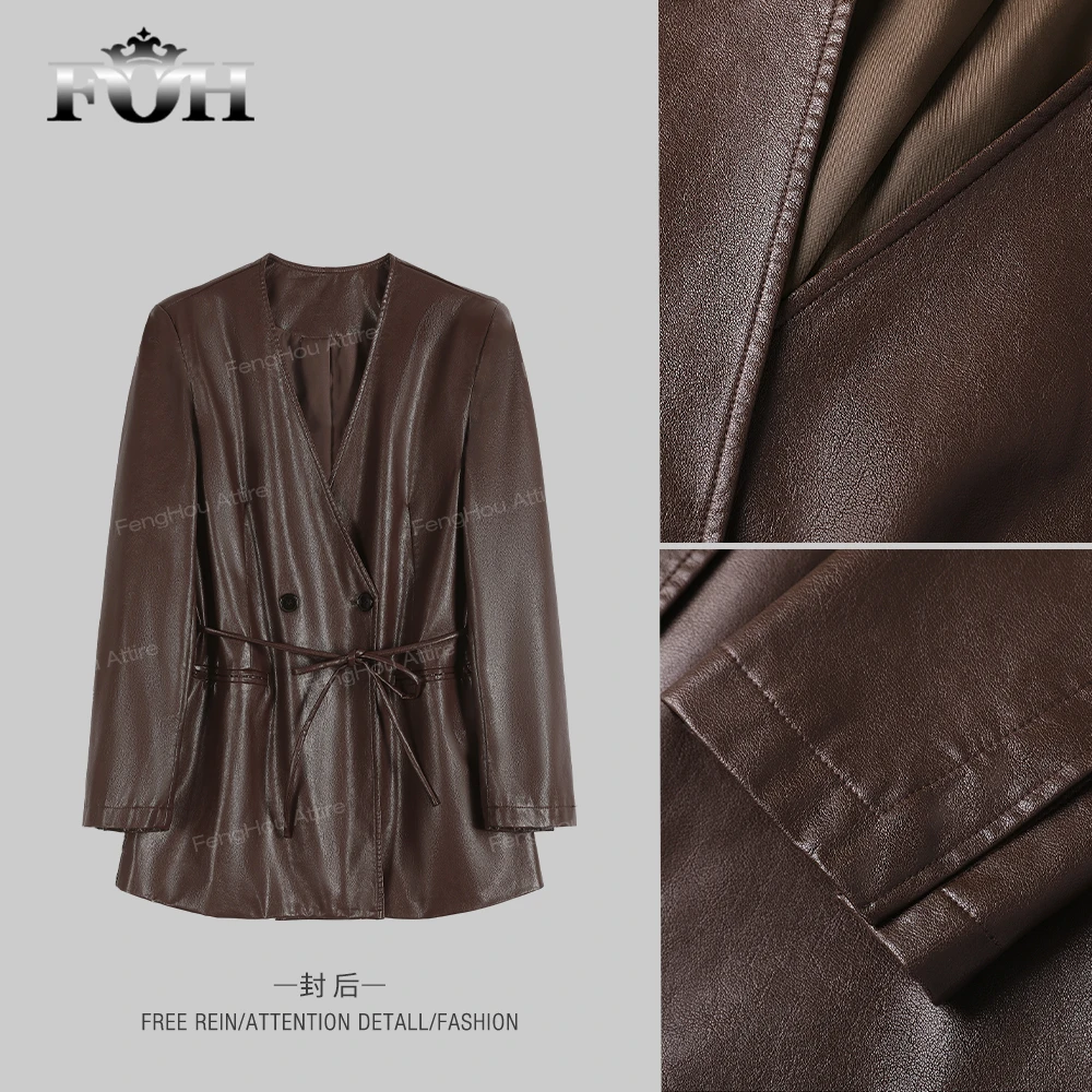 【封后轻奢设计】2024秋季新款百搭宽松V领百搭外套86A1167