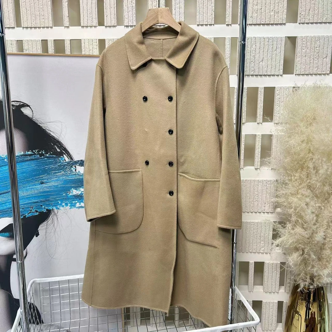 冬季新款简约设计百搭翻领大衣82066