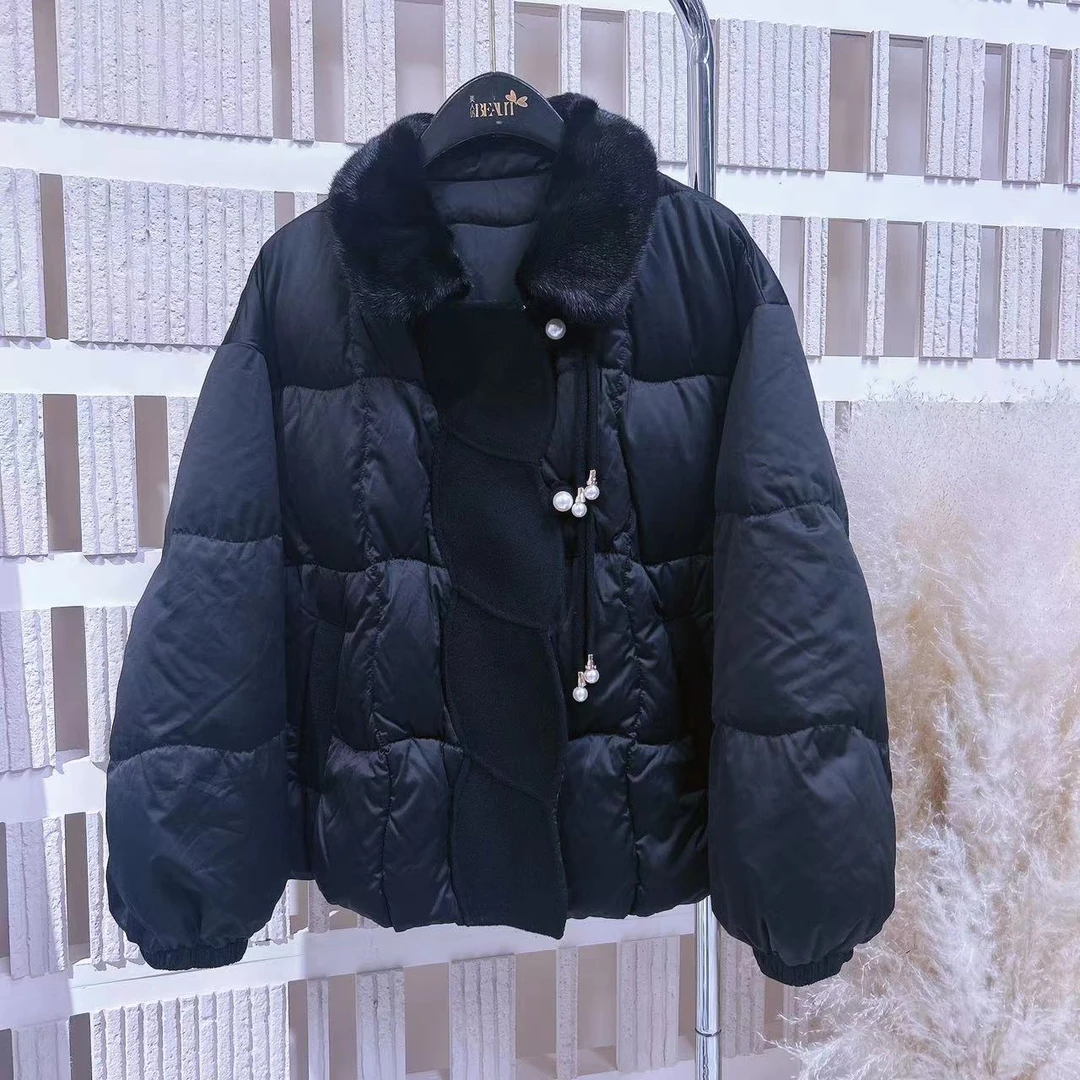 冬季新款时尚设计翻领鹅绒服羽绒服93300