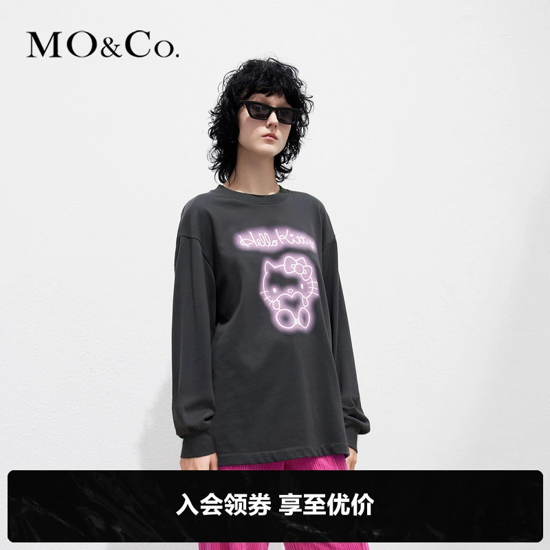 MOCO春季印花圆领卫衣MBC1SWS004