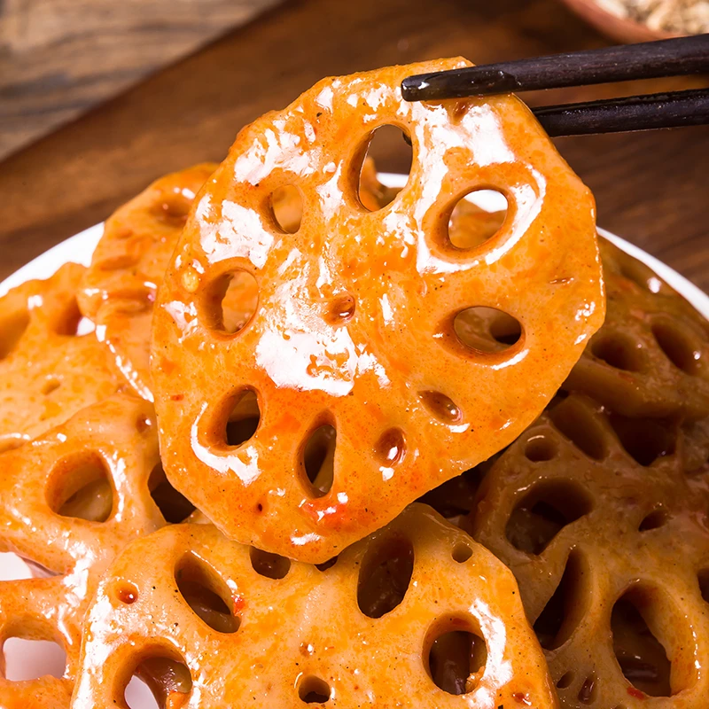 【火爆热品】香辣藕片解馋卤味麻辣香脆即食凉拌下酒菜湖南特色美食