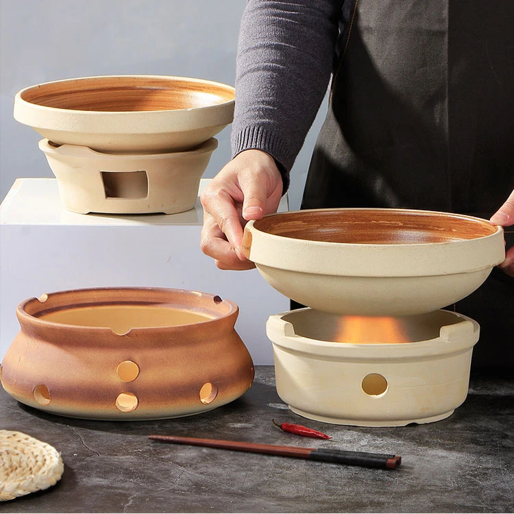 商用砂锅炉子整套土钵子酒精火锅炉陶瓷老式干锅锅仔耐高温土菜钵