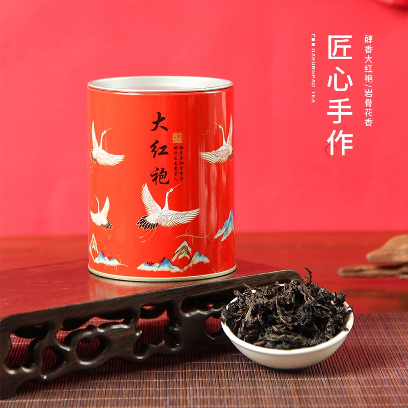 武夷山大红袍传统留香浓香型茶叶岩茶口感醇厚醇香品鉴花香炭焙