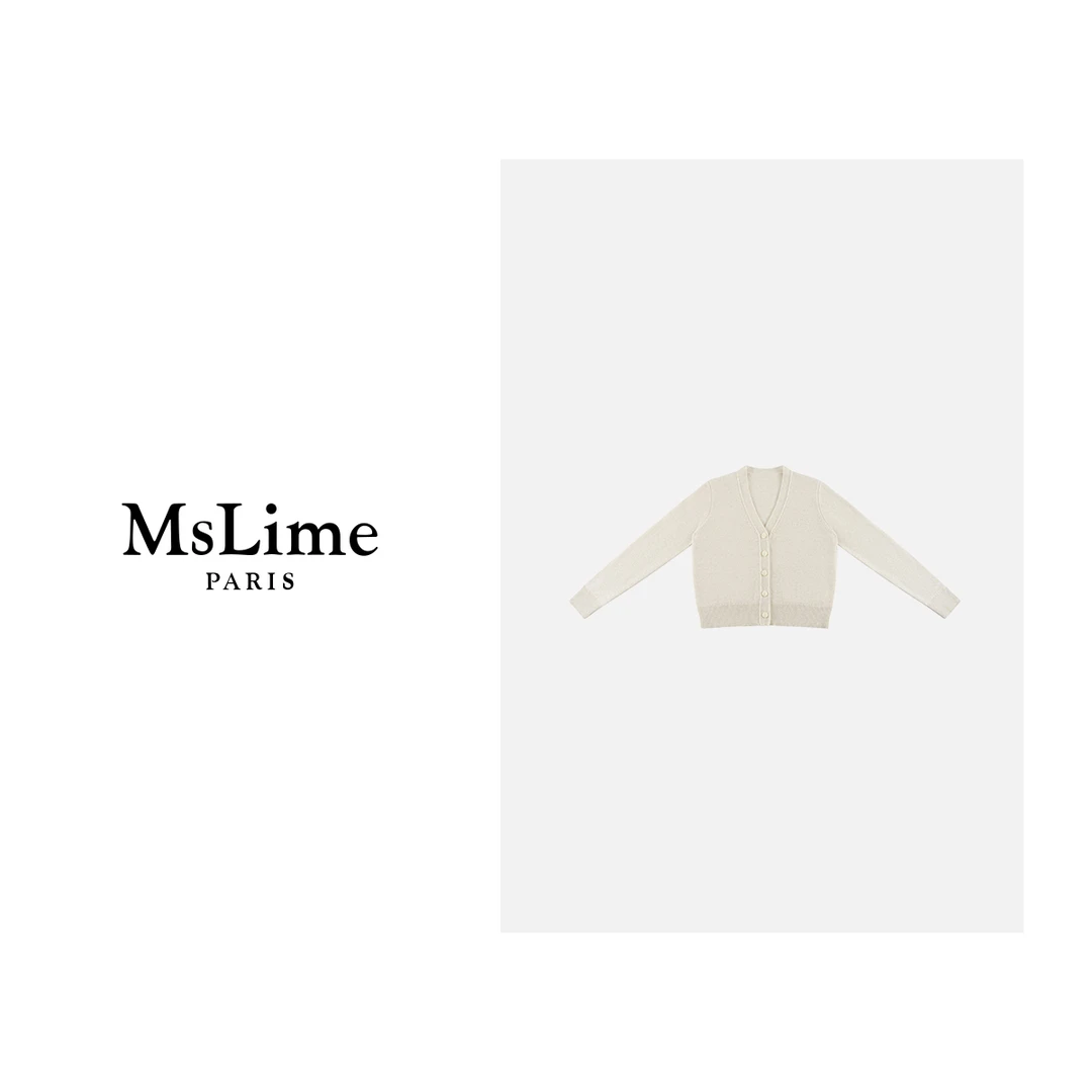 王嬛嬛MsLime“米兰游记”25年新款时尚休闲百搭毛针织衫 HC2D3259