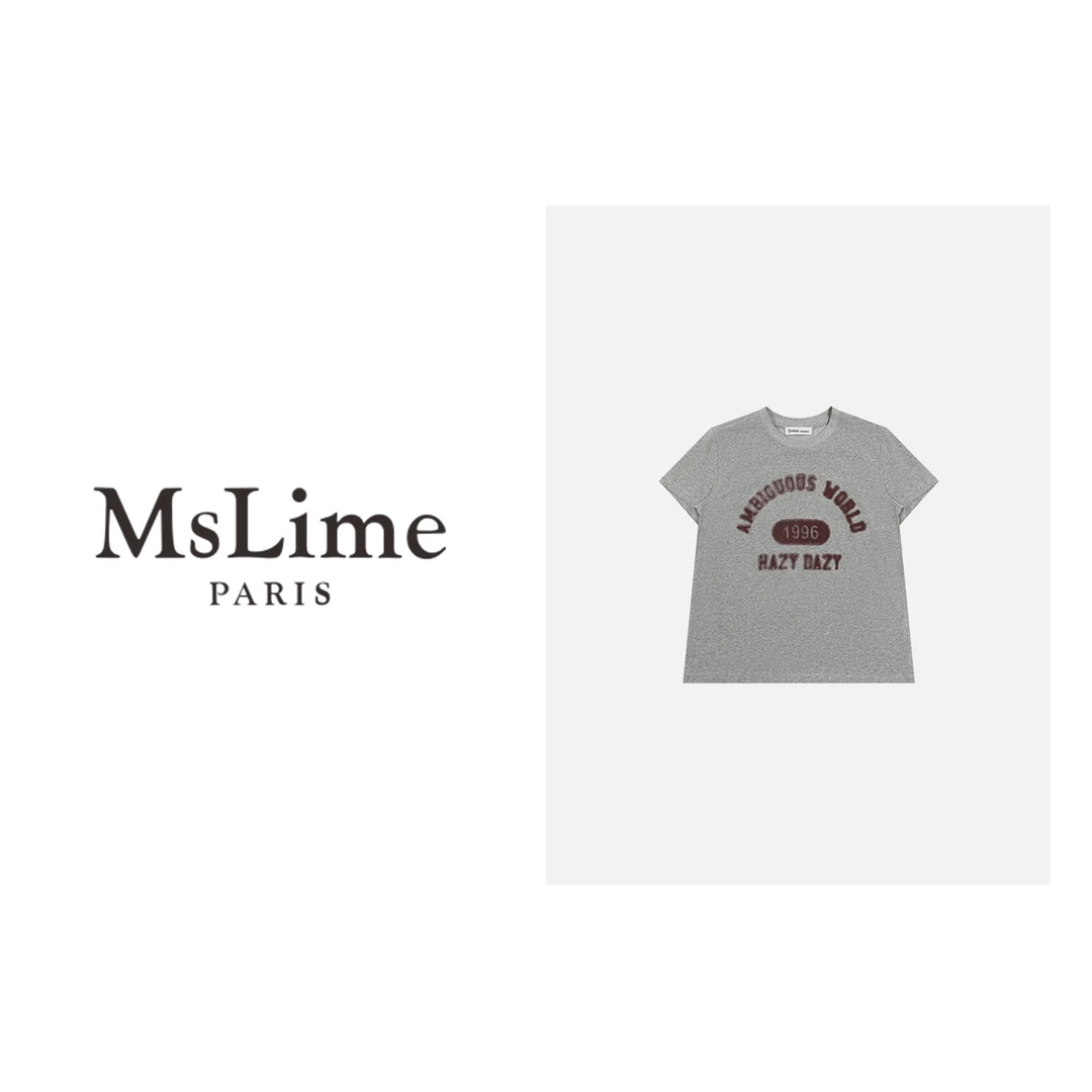 王嬛嬛MsLime''HD''24年新款时尚休闲气质百搭T恤 HC2B0891