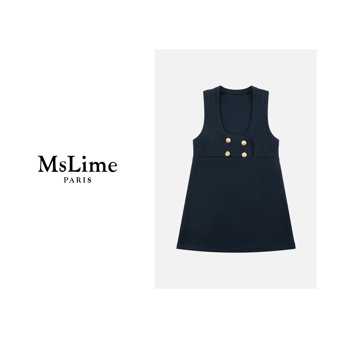 王嬛嬛MsLime24年新款时尚休闲气质百搭连衣裙 HC2C2132