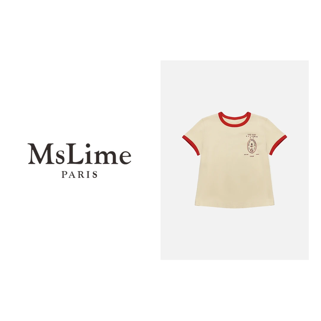 王嬛嬛MsLime24年新款时尚休闲气质百搭T恤 HC2B0826