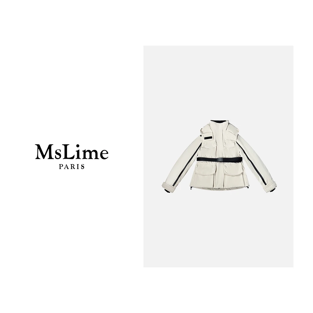 王嬛嬛MsLime24年新款时尚休闲气质百搭羽绒冲锋衣 HC2D3013