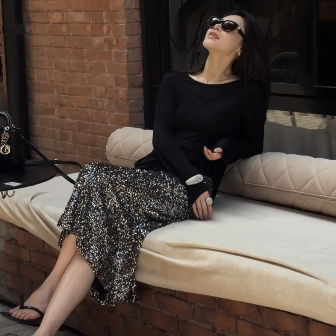 王嬛嬛MsLime‘克米尔’新款时尚休闲气质半身裙 HC2B0841