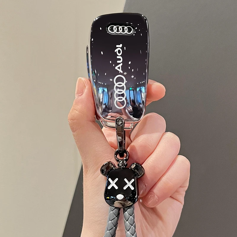 奥迪a3钥匙套q3车q2l高端a6l网红a4l女2023款a3l男士a5高档q7扣a8