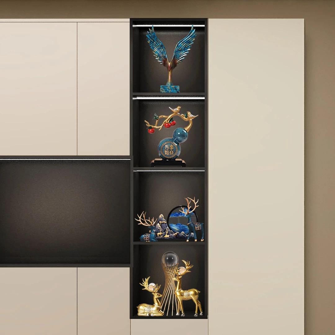 套装乔迁新居客厅酒柜电视柜摆件家居玄关新房新中式整柜装饰品