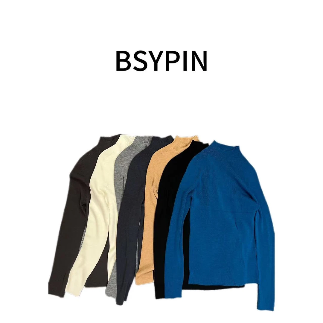 BSYPIN/伯尚优品 长袖时尚半高领纯色圆领24早秋修身款 23A113