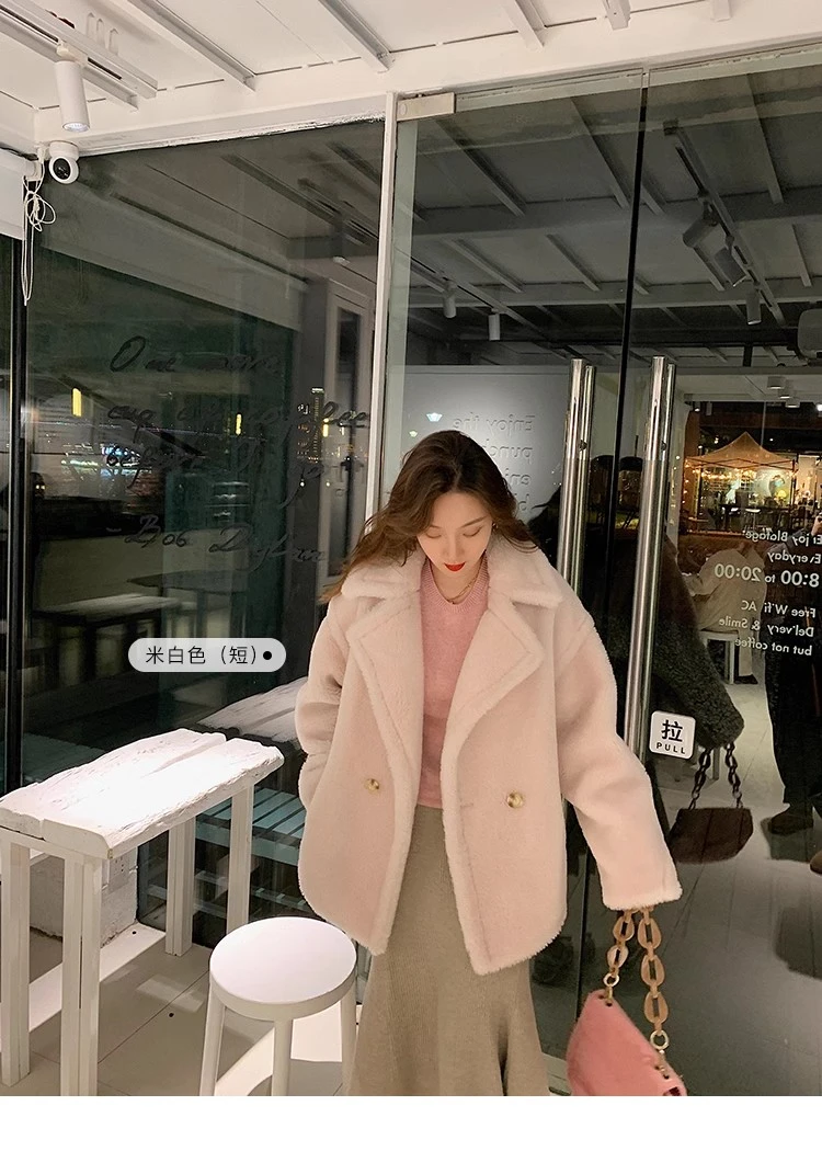 CC皮草泰迪大衣进口羊剪绒羊羔毛外套皮草毛毛冬季外套女年轻新款