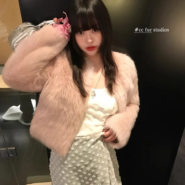 CC皮草“昭和托卡”西班牙进口托斯卡纳羊毛皮毛一体皮草外套女