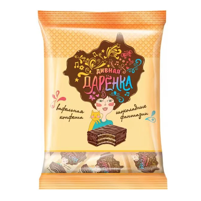 俄罗斯进口KDV达廖卡威化饼干500g