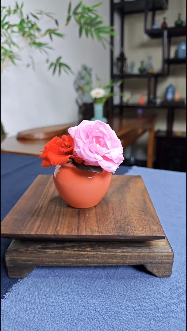 【闪购商品】瓶景德镇高温陶瓷小花瓶中式摆件（不带花）