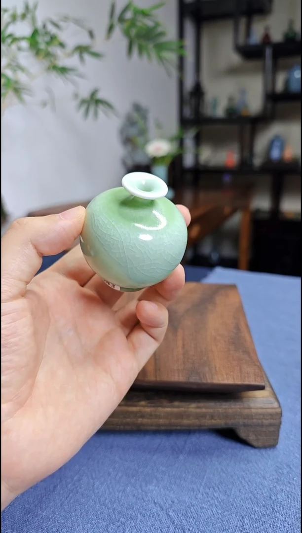 【闪购商品】瓶景德镇高温陶瓷小花瓶中式摆件（不带花）