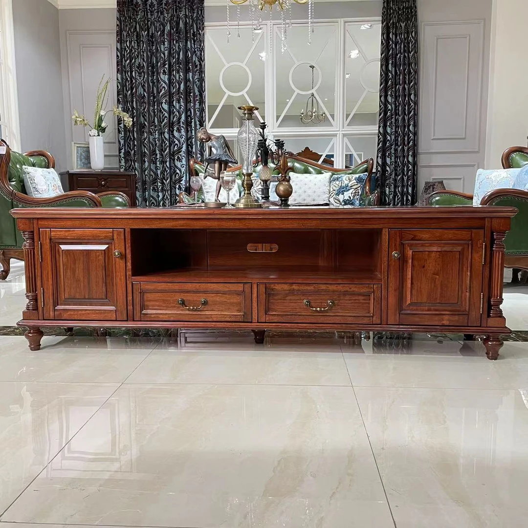 【样品处理】西蒙M8001电视柜美式乡村风格全实木家具客厅