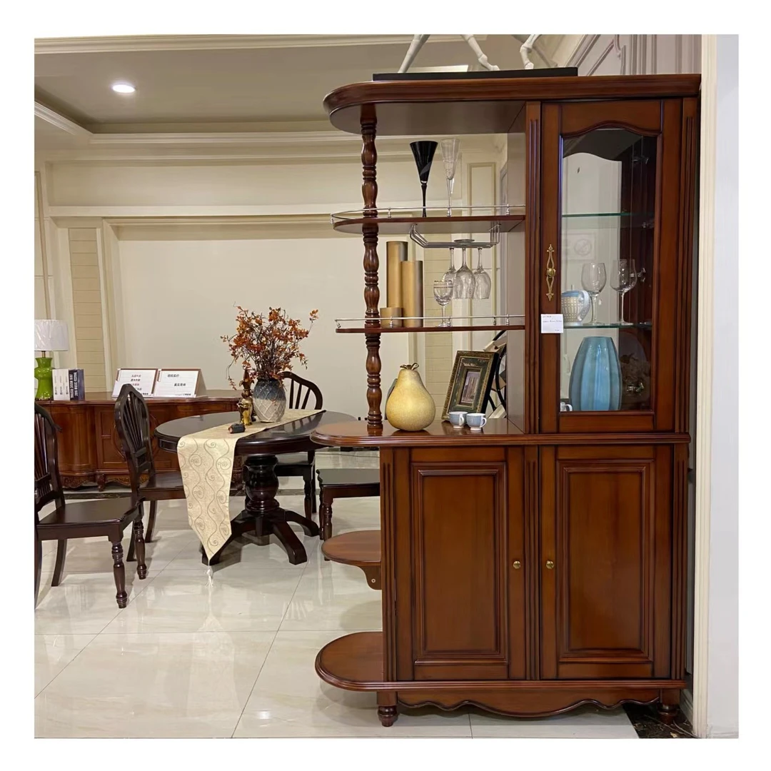 【品牌代工】庄园卡佩KP1711纯原木间厅柜隔断柜实木入户柜鞋柜