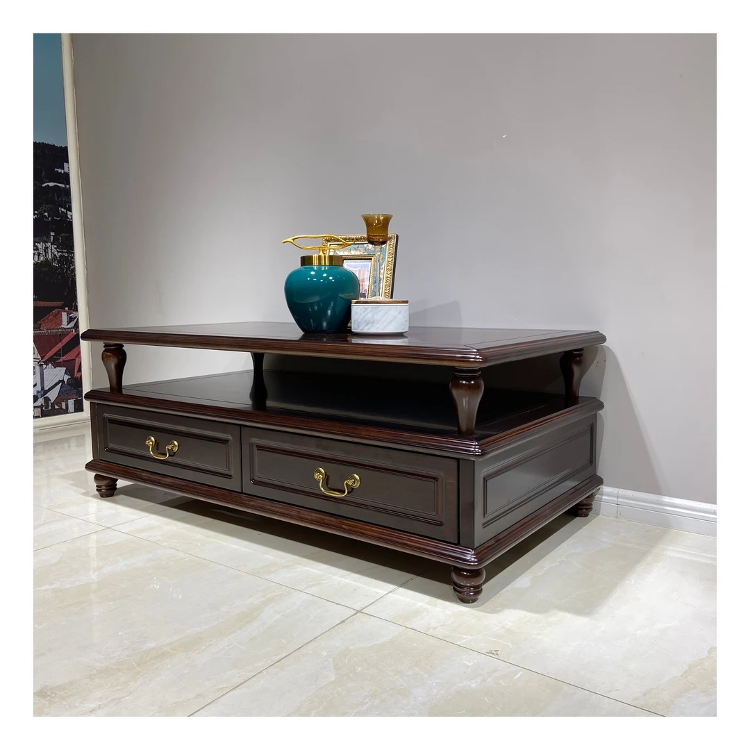 【品牌代工】庄园卡佩KP1711美式风格茶几纯原木材质全实木茶几