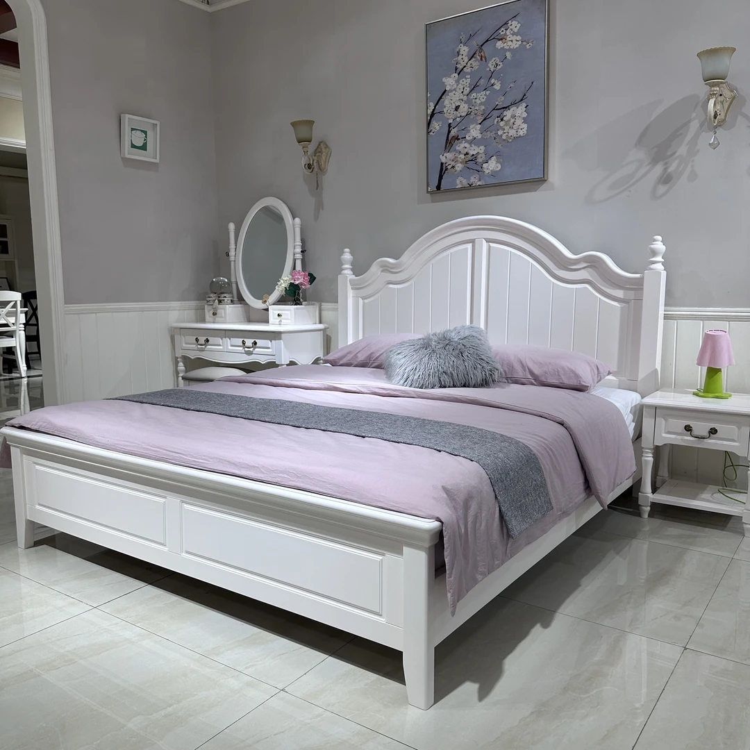 【品牌代工】庄园卡佩KP1713原木床1.5/1.8M 主卧公主床环保家具