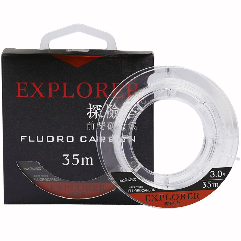 Trulinoya/钓之屋探险者35米前导碳素线碳线路亚线耐磨氟碳线鱼线