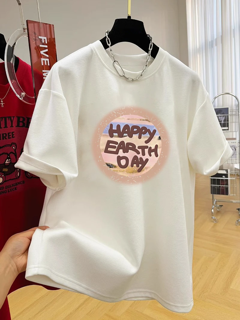 【纯棉220克】百搭女夏薄款短袖T恤胖mm宽松显瘦上衣大码300斤M-6XL
