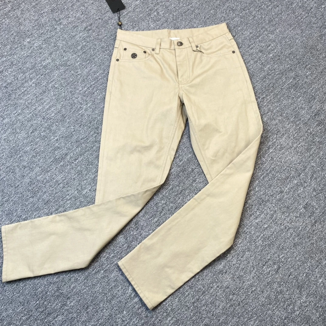 全新未使用 BURBERRY/博柏利 男士卡其修身休闲裤101326时尚百搭