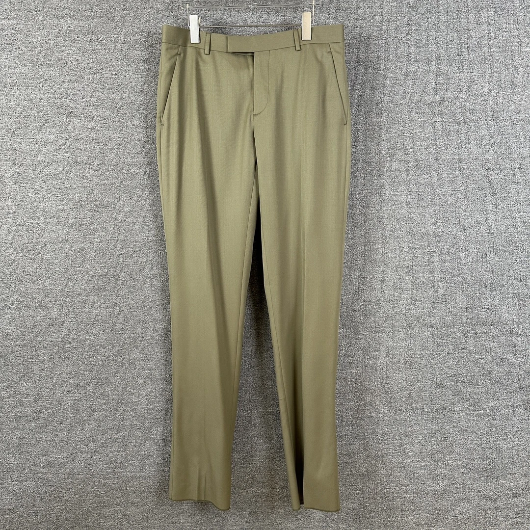 全新未使用 DIOR/迪奥 男士墨绿色羊毛休闲西裤时尚百搭款 128921