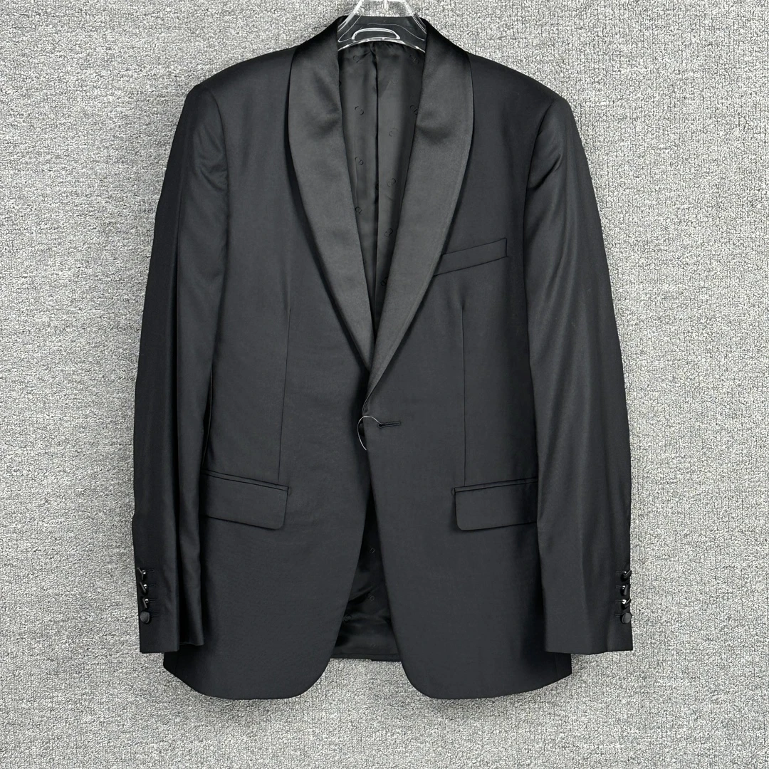 全新未使用 DIOR/迪奥 Dior迪奥男士黑色青果领礼服套西男 128912