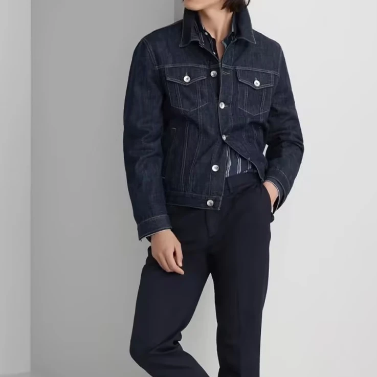 全新未使用 DIOR/迪奥 oblique  纯色短夹克 牛仔外套115380 休闲