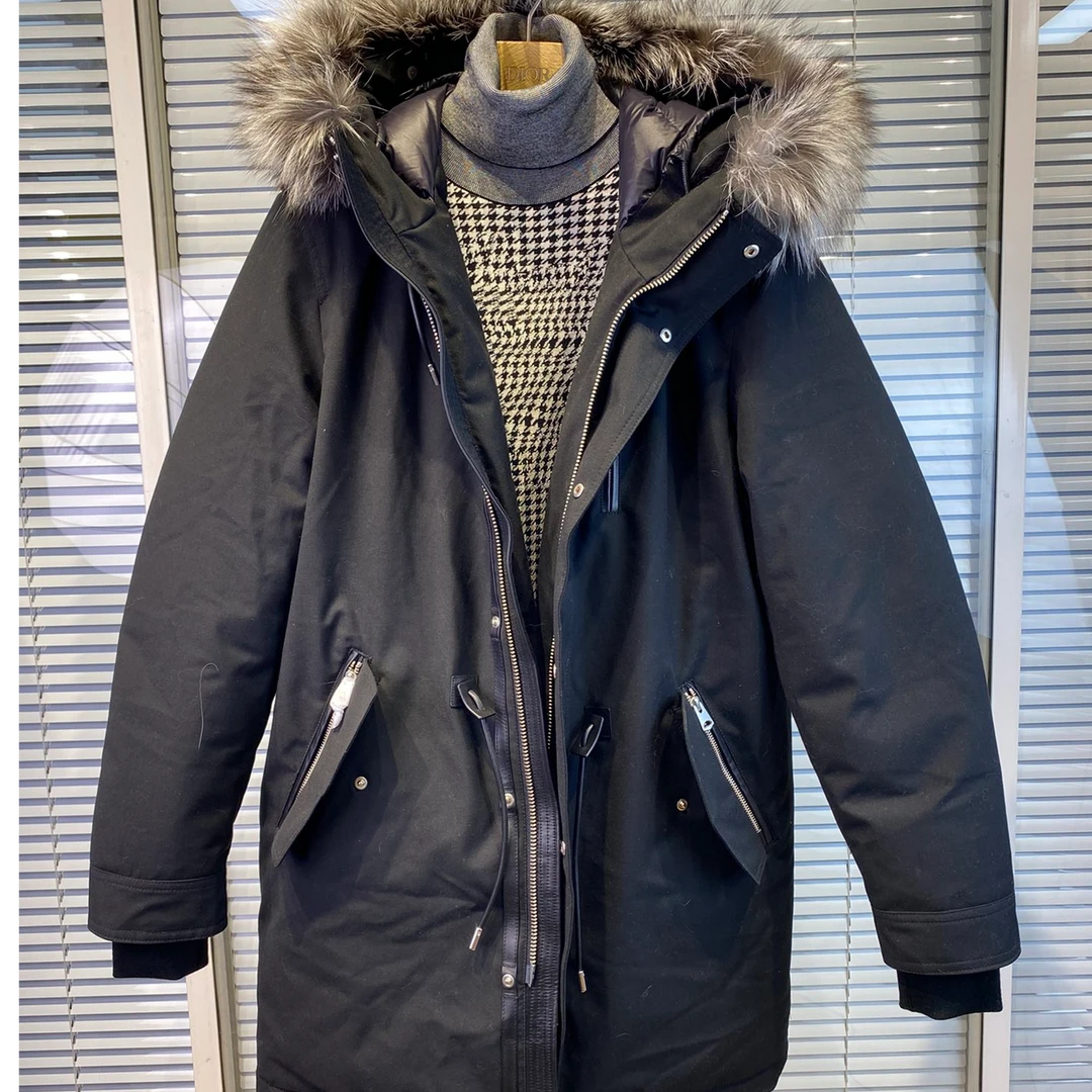 全新未使用  Mackage男士冬季中长款大毛领派克大衣百搭款 115035