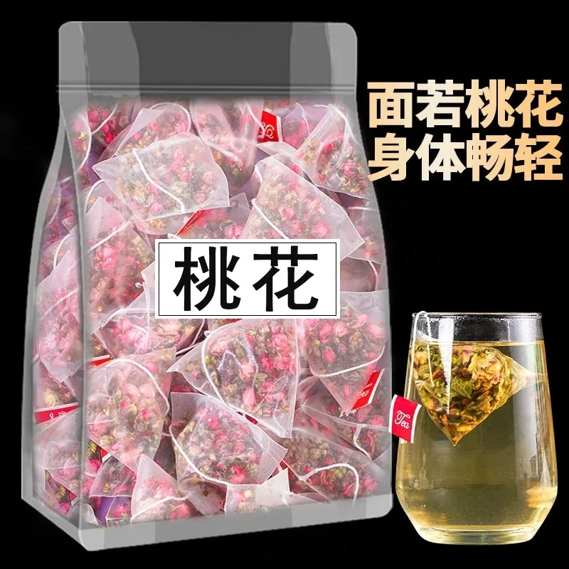 桃花水桃花茶新花干桃花泡水茶包花瓣正品花苞搭荷叶茶排花茶宿便