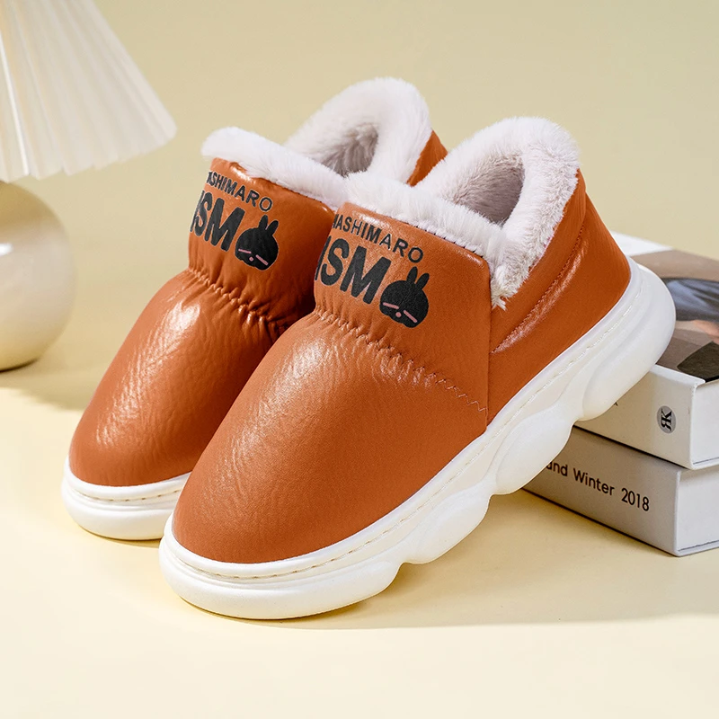 【加厚防水】冬季居家外穿防水防污棉鞋防滑加厚保暖棉拖鞋52429