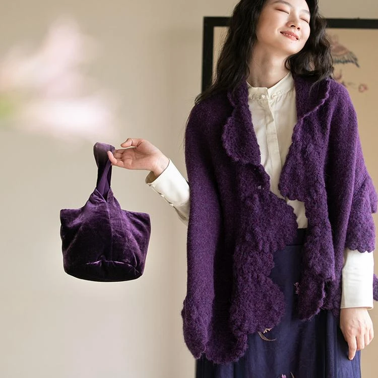 牧衣游原创 丝绒包包小巧轻便小袋子休闲 偷闲【不支持会员折】