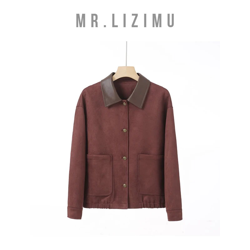 李子木先生潮牌外套女复古感休闲翻领外套时尚百搭春秋外套C7670