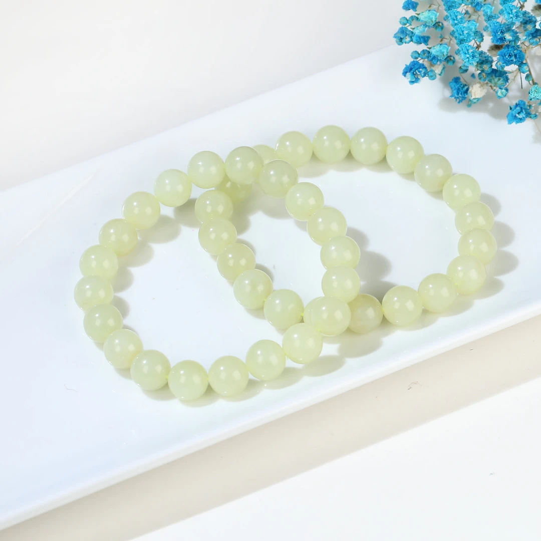 【麦子家族夏日特惠】天然和田玉黄玉手串9-10多样性发1 JY038