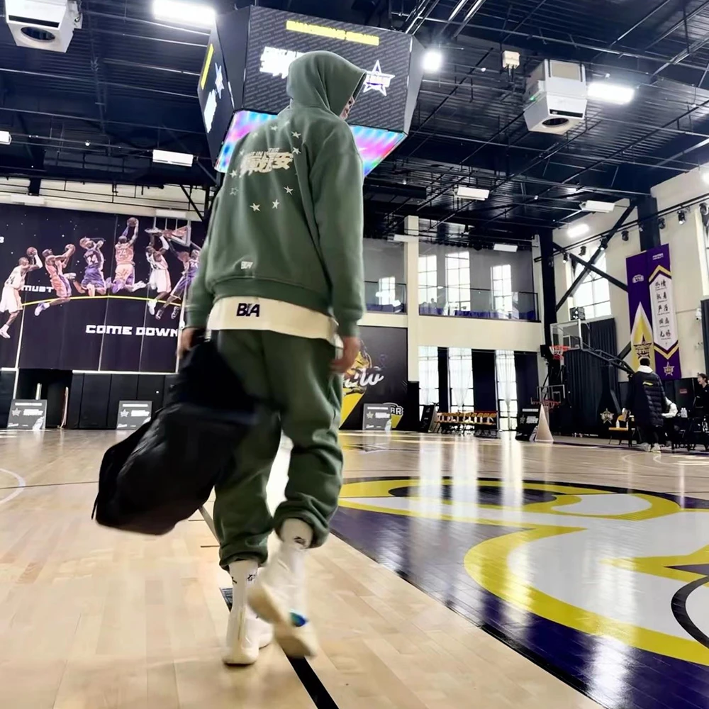 碑林武装BLA2023-24赛季雪战长安冬季加绒保暖卫衣套装