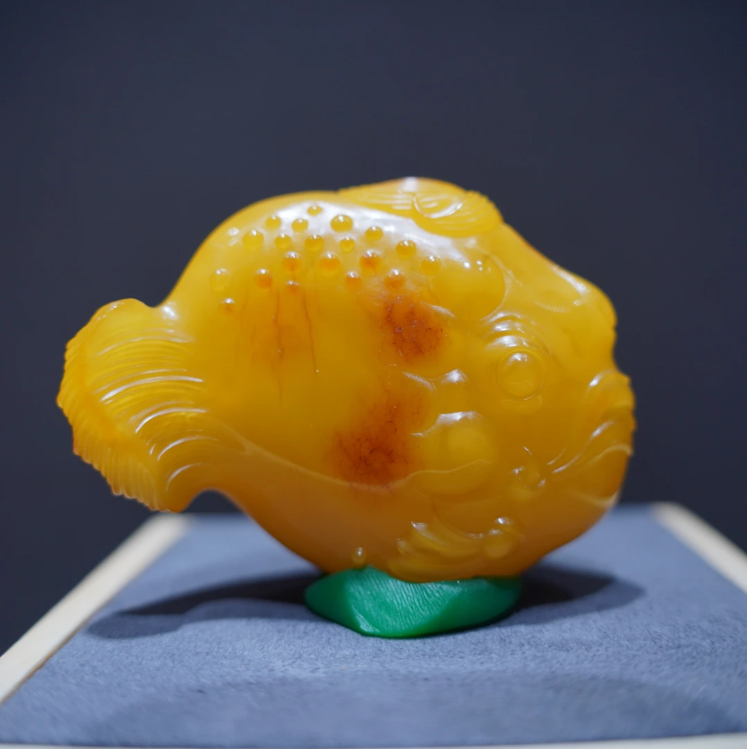 天然蜜蜡苏州玉雕大师雕刻作品百搭吊坠项链挂件鸡油黄手工精雕