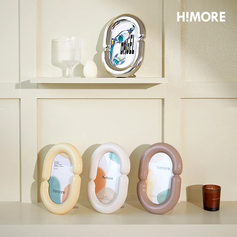 himore【贝果相框】 海马体写真居家质感个性可爱6寸奶油造型相框