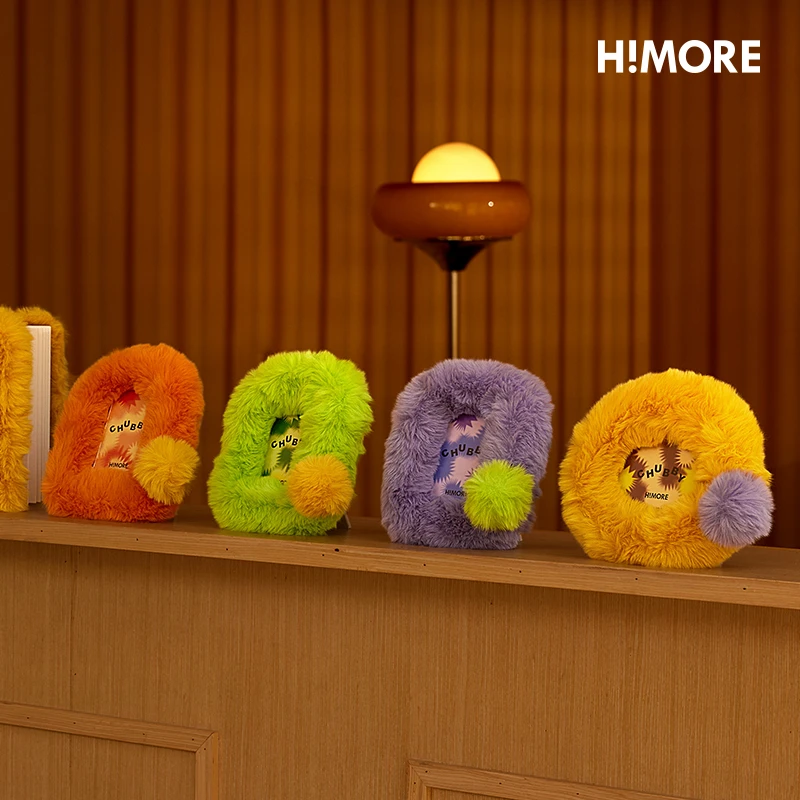 himore【绒毛相框】海马体复古绒毛珍藏设计单面质感可爱相框个性