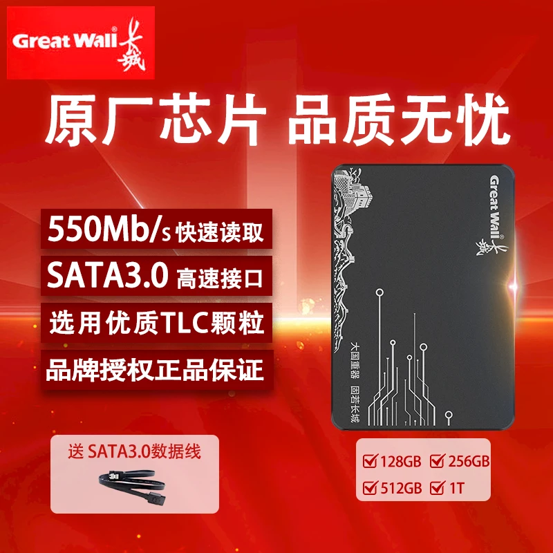 Great Wall/长城固态硬盘全新原装大容量高速1t台式机通用固态